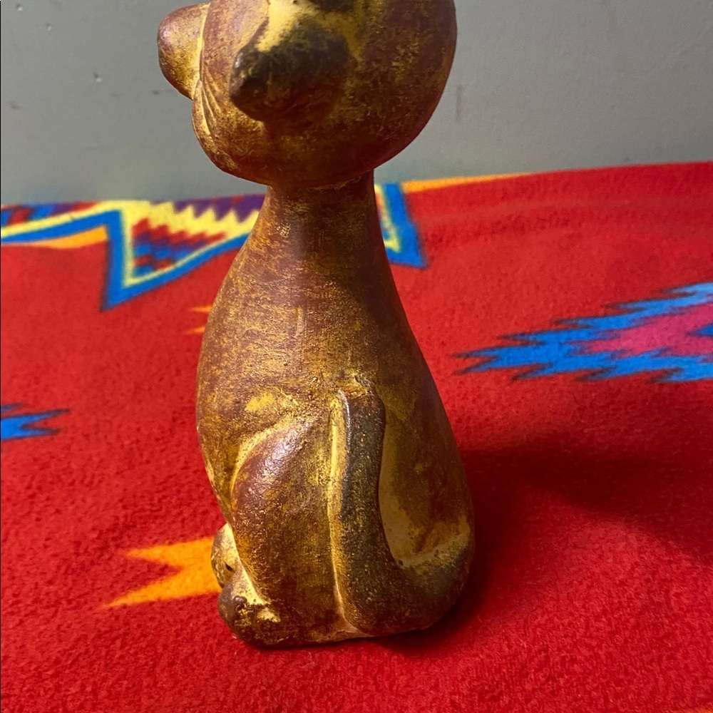 Vintage Terracotta / Clay Folk Art Cat Figurine - Picture 7 of 8